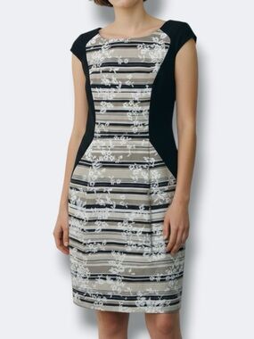 Anthropologie Eva Franco Annis Dress Women 6 Wellington Sheath Pockets New